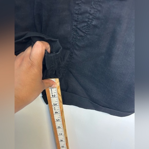 WallFlower Women’s Romper Shorts Denim Black Sharcoal Size L Casual Timeless - Picture 8 of 13